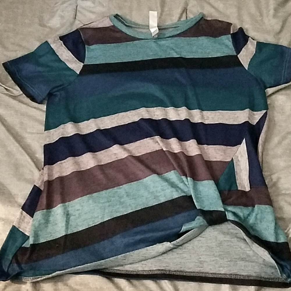 Stripped Tunic Top XL